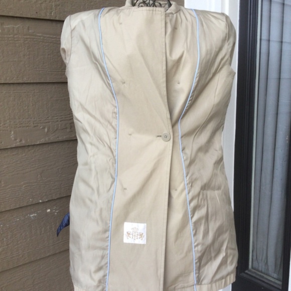 Tommy Hilfiger women’s tan trench coat Large Fall Spring - Picture 10 of 16